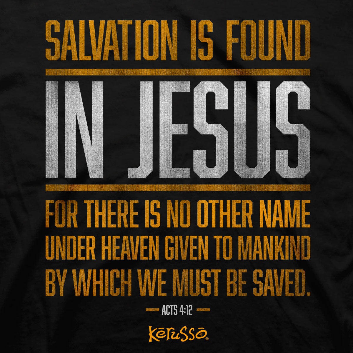 Kerusso Christian T-Shirt Salvation In Jesus Kerusso® apparel Mens T-shirt Women's