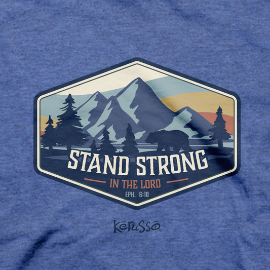 Kerusso Christian T-Shirt Stand Strong Crest Kerusso® apparel Mens T-shirt Women's