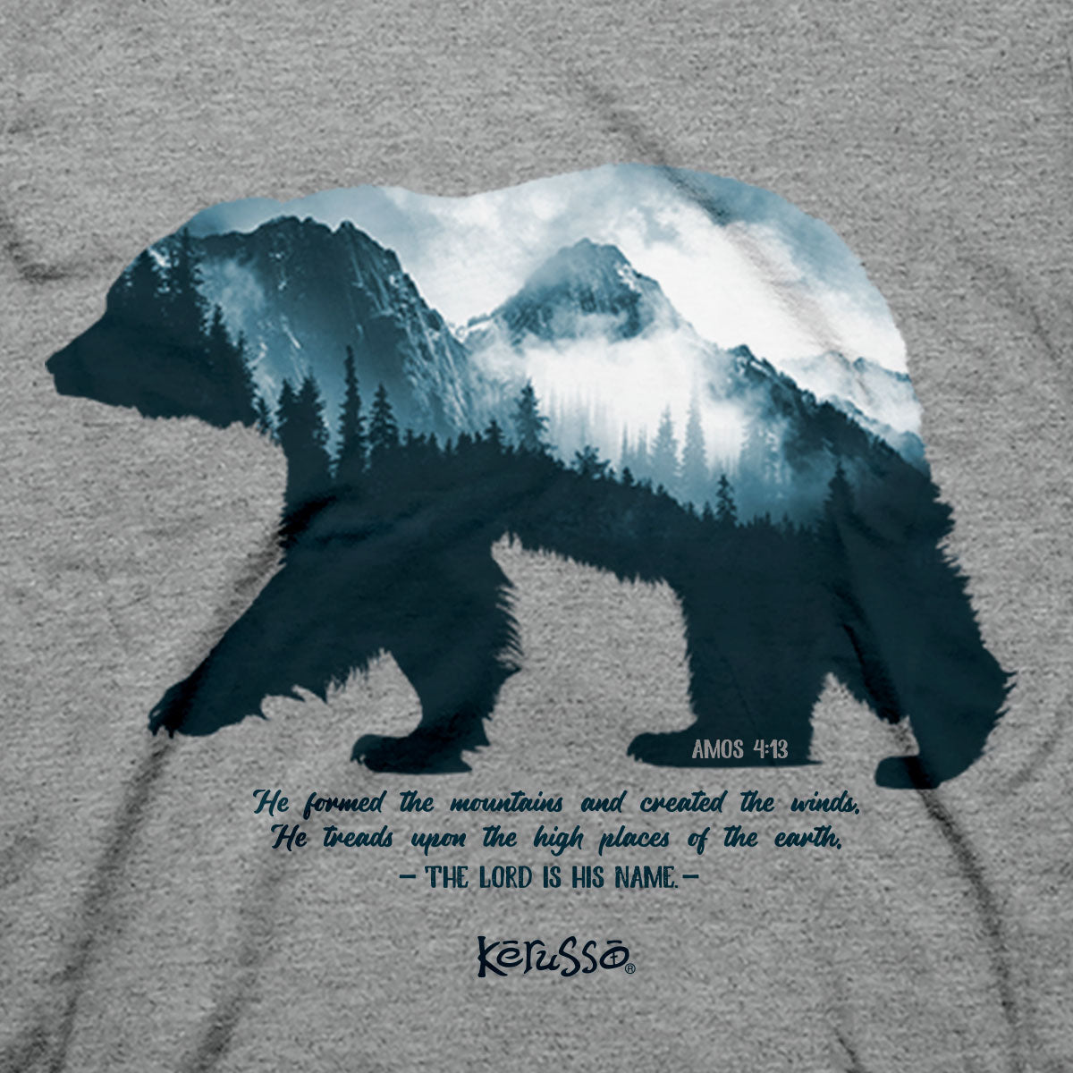 Kerusso Christian T-Shirt Mountain Bear Kerusso® apparel Mens T-shirt Women's