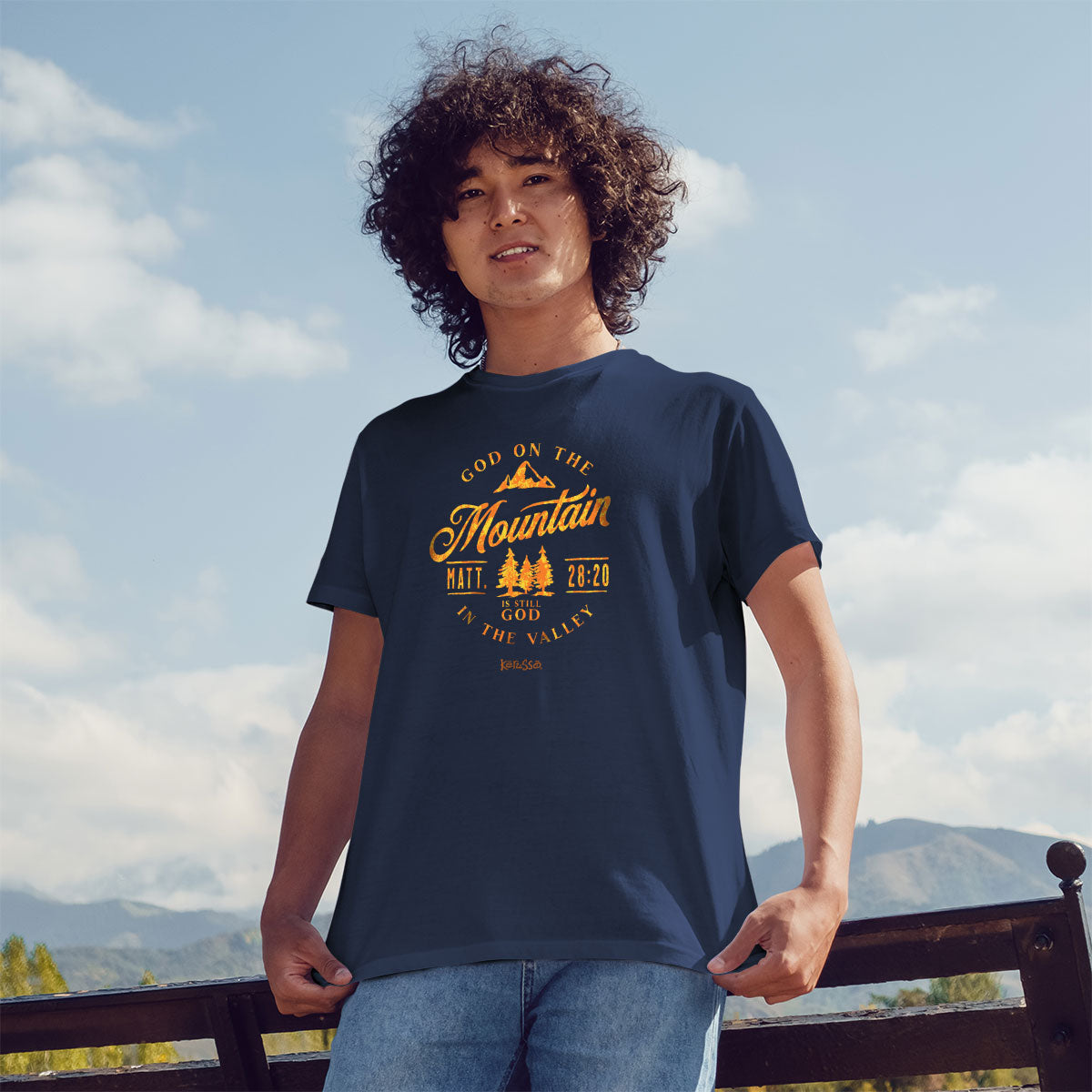 Kerusso Christian T-Shirt God On The Mountain Kerusso® apparel Mens T-shirt Women's