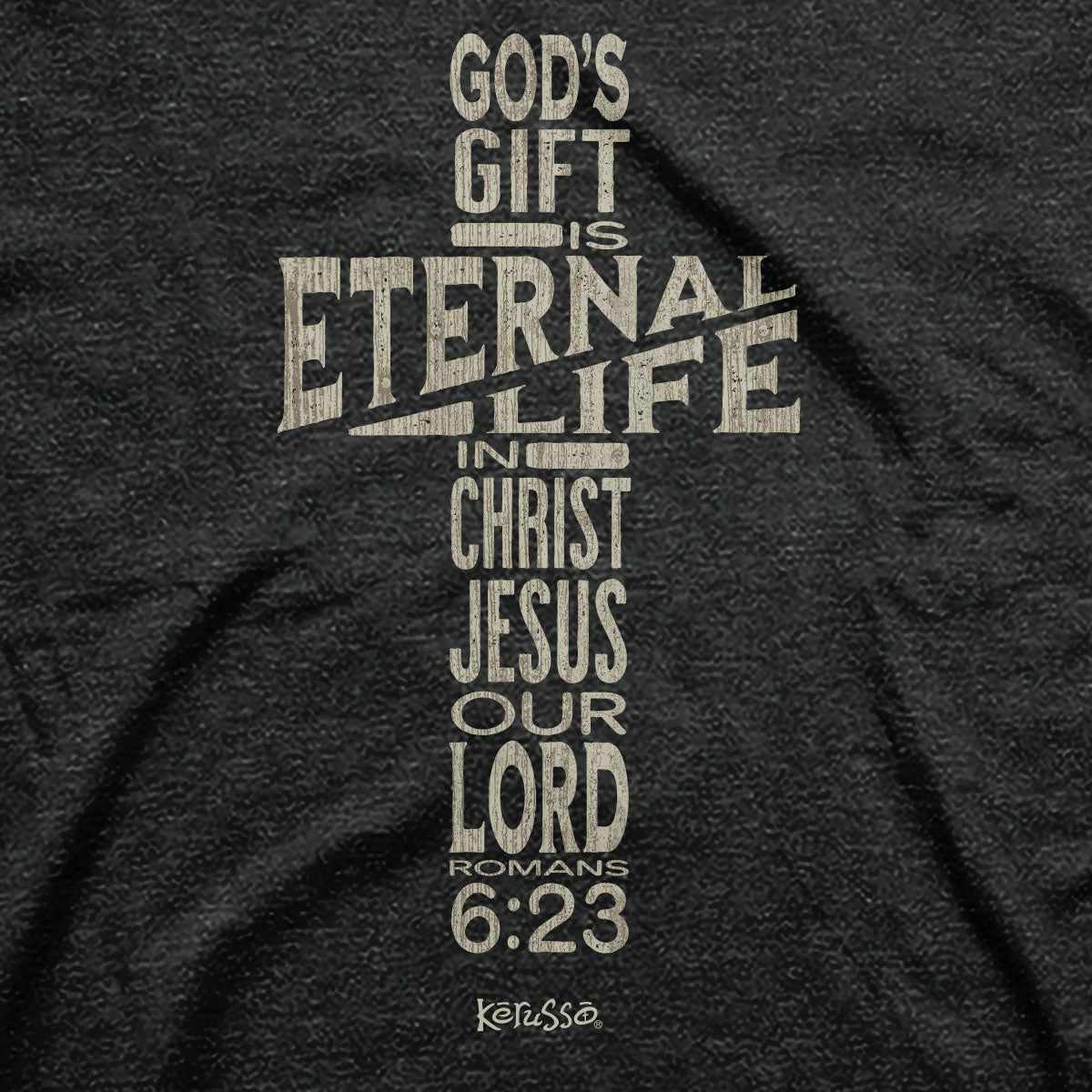 Kerusso Christian T-Shirt Eternal Life Cross Kerusso® apparel Mens T-shirt Women's