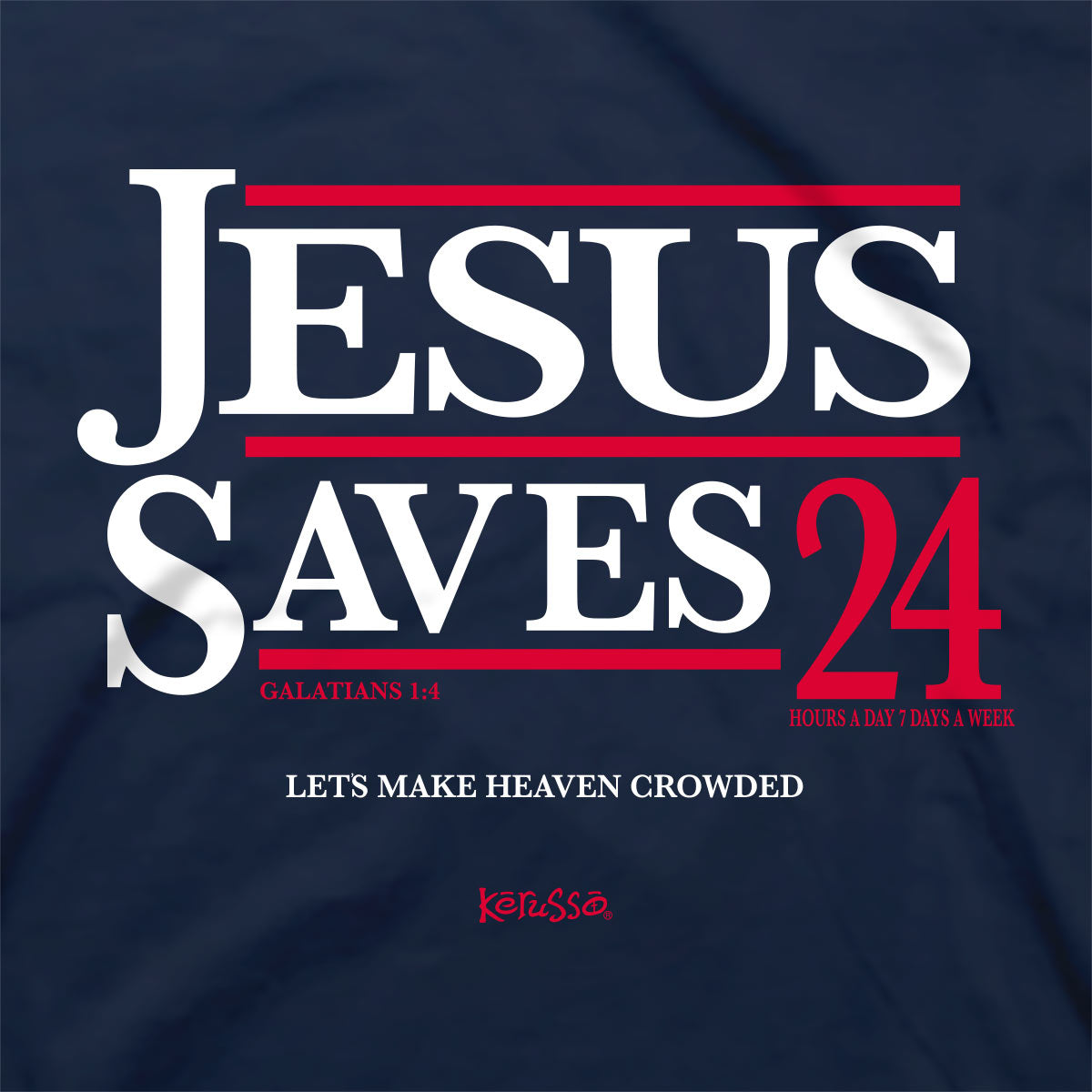 Kerusso Christian T-Shirt Jesus Saves '24 Kerusso® apparel Mens T-shirt Women's