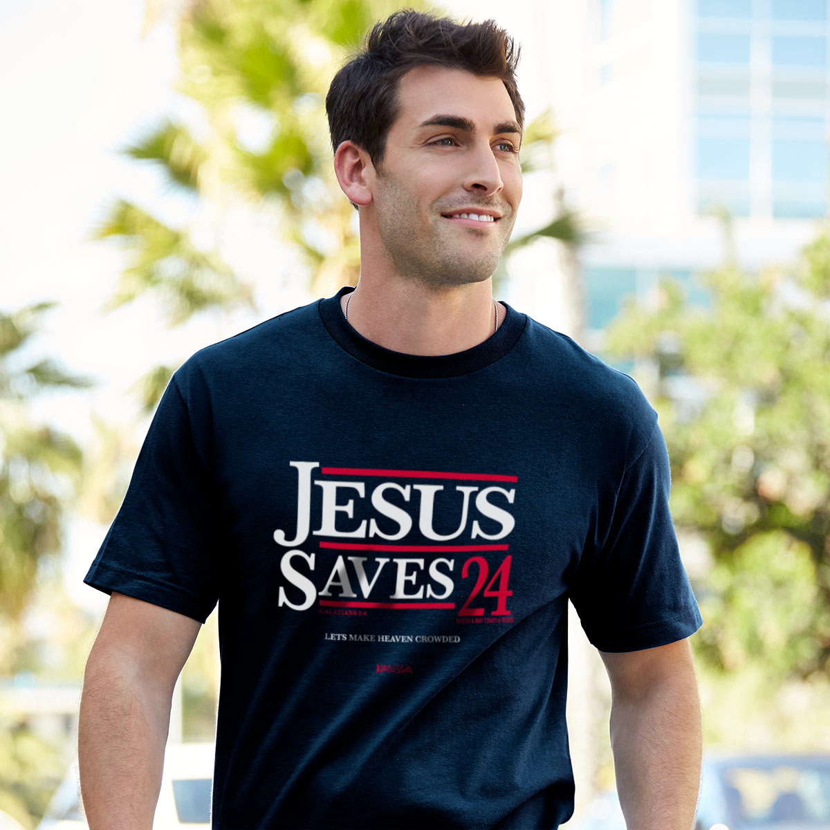 Kerusso Christian T-Shirt Jesus Saves '24 Kerusso® apparel Mens T-shirt Women's