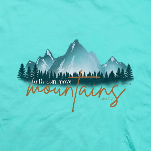 Kerusso Womens T-Shirt Airbrushed Mountains Kerusso® Apparel New Short Sleeve T-shirts Women's
