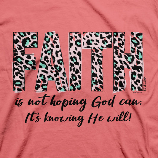 Kerusso Womens T-Shirt Faith Leopard Kerusso® apparel T-shirt Women's