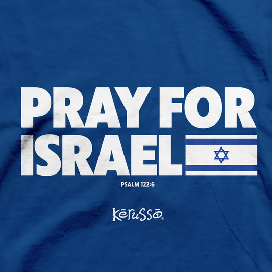 Kerusso Christian T-Shirt Pray For Israel Kerusso® Apparel Mens New Short Sleeve T-shirts Women's