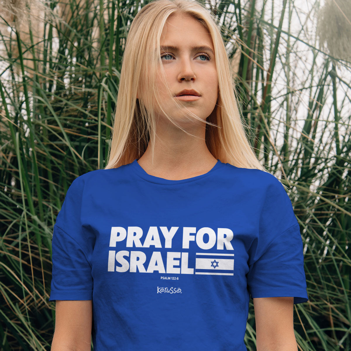 Kerusso Christian T-Shirt Pray For Israel Kerusso® apparel Mens T-shirt Women's