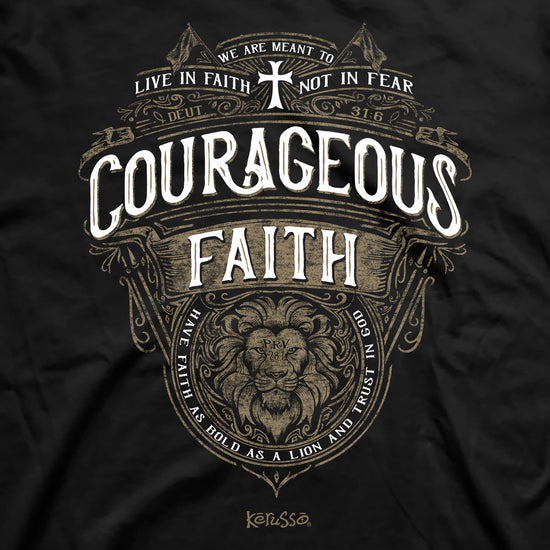 Kerusso Christian T-Shirt Courageous Faith Kerusso® apparel Mens T-shirt Women's