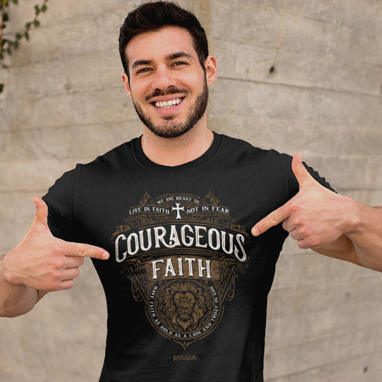 Kerusso Christian T-Shirt Courageous Faith Kerusso® apparel Mens T-shirt Women's