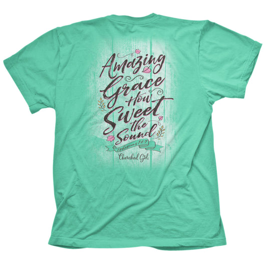 Cherished Girl Womens T-Shirt Amazing Grace Shiplap Cherished Girl® apparel T-shirt Women's