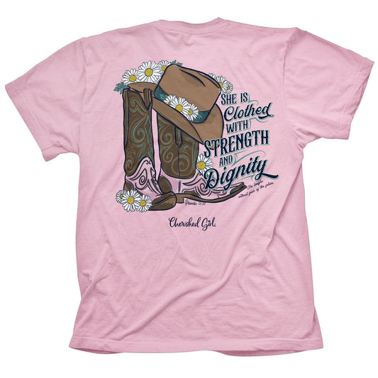 Cherished Girl Womens T-Shirt Strength Boots Cherished Girl® apparel T-shirt Women's