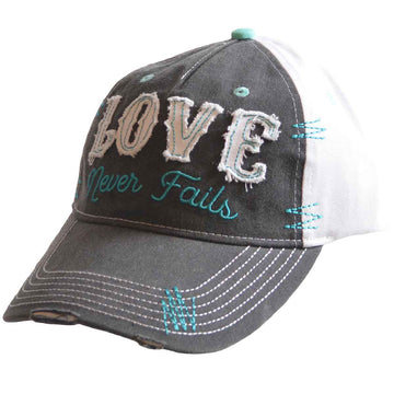 Cherished Girl Womens Cap Love Never Fails Cherished Girl® Apparel Hats Hats / Beanies Women's