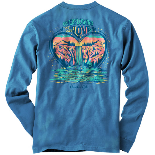 Cherished Girl Womens Long Sleeve T-Shirt Overflowing Love Cherished Girl® apparel Fall 2024 Long Sleeve Long Sleeve Shirts New Women's