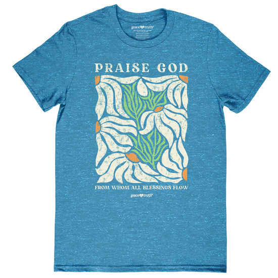 grace & truth Womens T-Shirt Praise God Flowers grace & truth® apparel T-shirt Women's