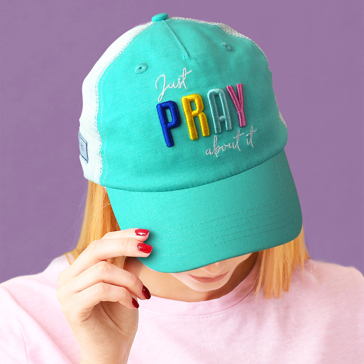 grace & truth Womens Cap Just Pray About It grace & truth® Apparel Hats Hats / Beanies Women's