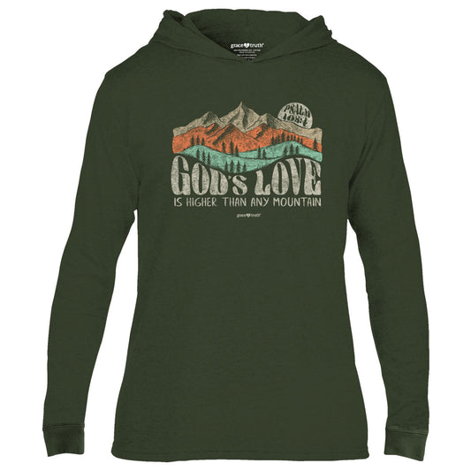 grace & truth Womens Hooded T-Shirt God’s Love grace & truth® apparel Fall 2024 Long Sleeve Long Sleeve Shirts New Women's