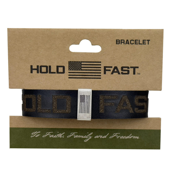 HOLD FAST Mens Bracelet Flag Snap Black HOLD FAST® accessories jewelry