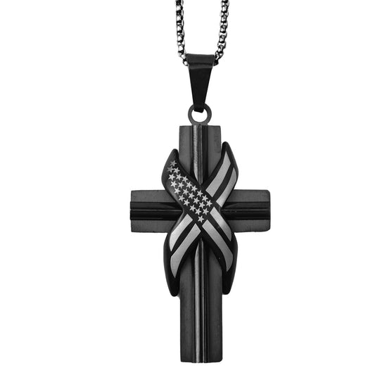 HOLD FAST Mens Necklace Wrapped Flag Cross HOLD FAST® accessories jewelry