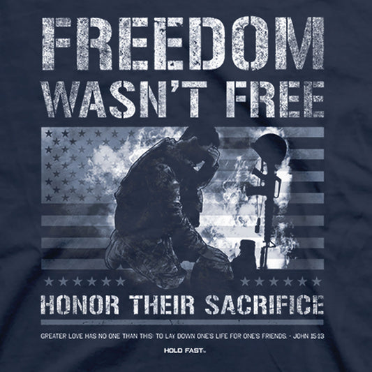 HOLD FAST Mens T-Shirt Freedom Wasn't Free HOLD FAST® Apparel Mens New Short Sleeve T-shirts