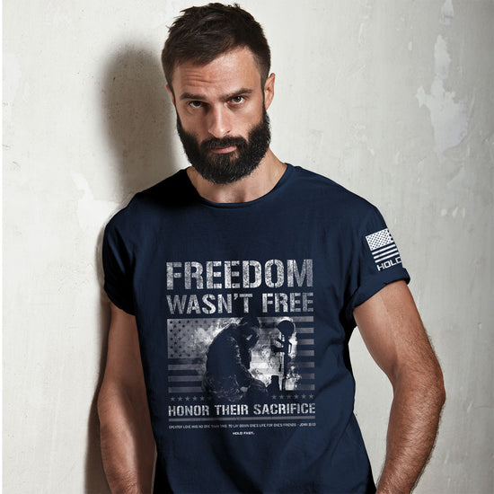 HOLD FAST Mens T-Shirt Freedom Wasn't Free HOLD FAST® apparel Mens T-shirt