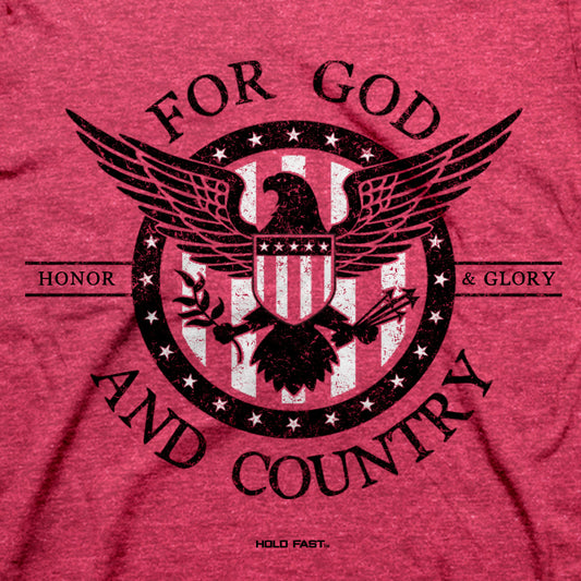 HOLD FAST Mens T-Shirt For God And Country HOLD FAST® apparel Mens T-shirt