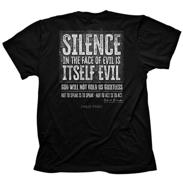 HOLD FAST Mens T-Shirt Silence/Bonhoeffer HOLD FAST® apparel Mens T-shirt