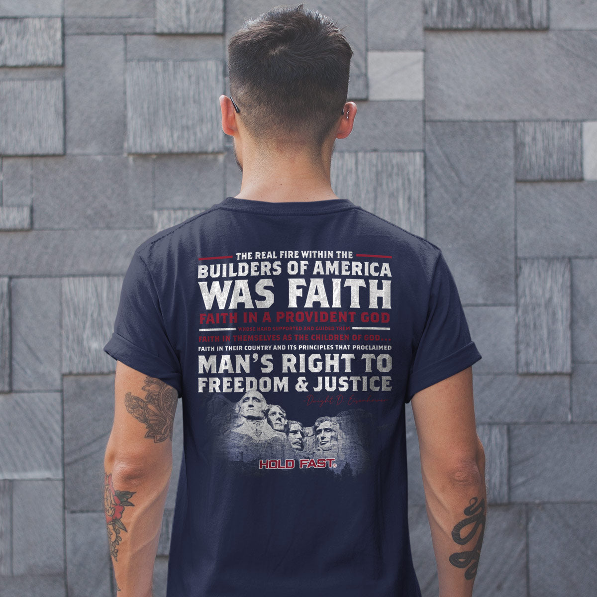 HOLD FAST Mens T-Shirt Builders Of America/Rushmore HOLD FAST® Apparel Mens Short Sleeve T-shirts