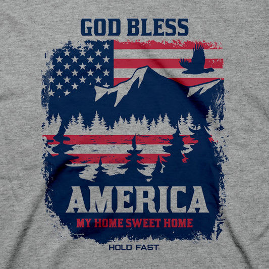 HOLD FAST Mens T-Shirt God Bless America Scene HOLD FAST® apparel Mens T-shirt