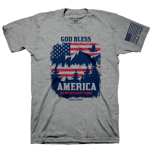 HOLD FAST Mens T-Shirt God Bless America Scene HOLD FAST® apparel Mens T-shirt