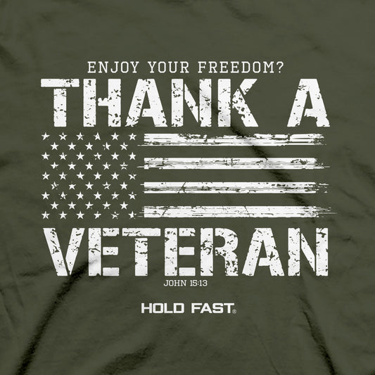 HOLD FAST Mens T-Shirt Thank A Veteran HOLD FAST® apparel Mens T-shirt