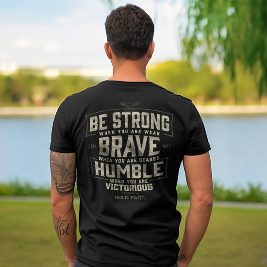 Hold Fast Mens T-Shirt Brave Strong Humble HOLD FAST® apparel Mens T-shirt