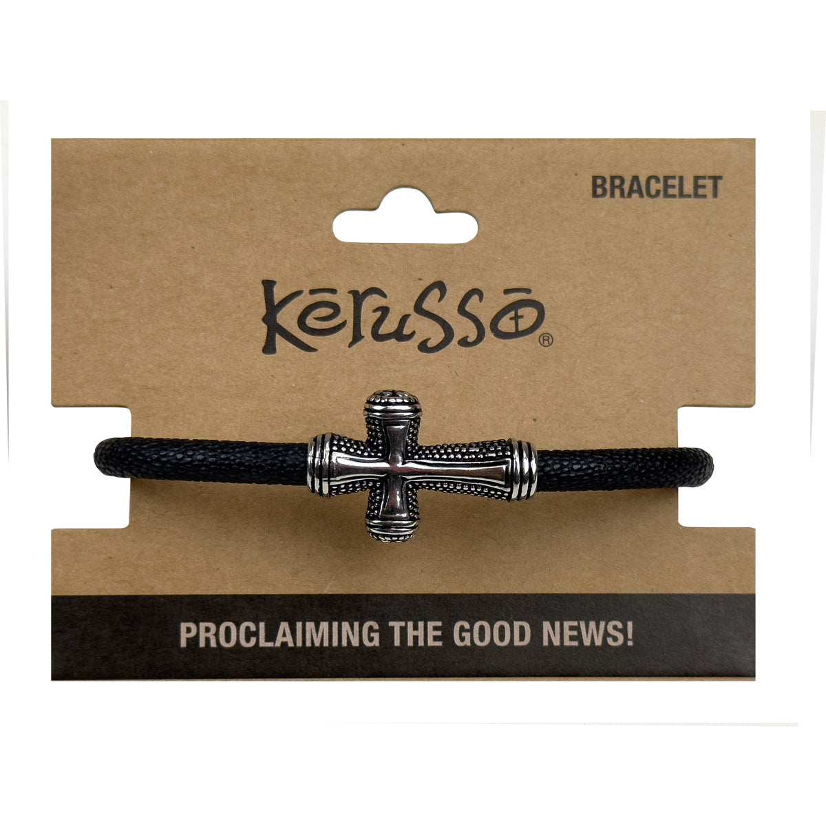 Kerusso Mens Bracelet Textured Cross Kerusso® accessories jewelry