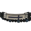 Kerusso Mens Bracelet Cross Bead Leather Kerusso® accessories jewelry