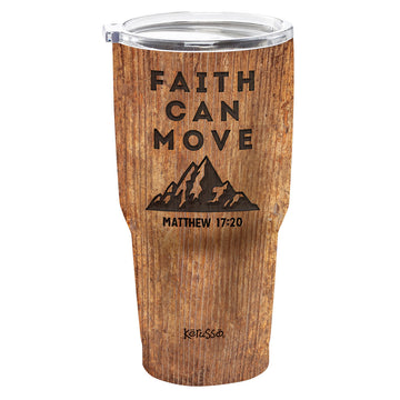 Kerusso Faith Can Move 30 oz Stainless Steel Tumbler Kerusso® accessories Cup Drinkware Tumbler