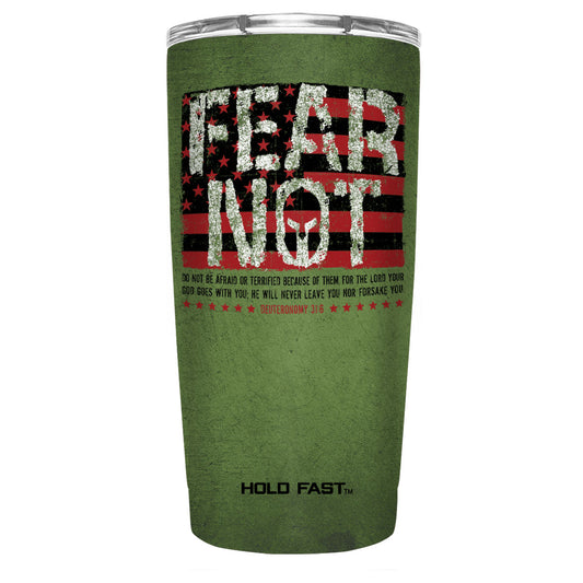 Kerusso Fear Not Flag 20 oz Stainless Steel Tumbler Kerusso® accessories Cup Drinkware Tumbler