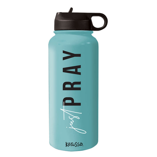 Kerusso 32 oz Stainless Steel Bottle Just Pray Kerusso® accessories Cup Drinkware