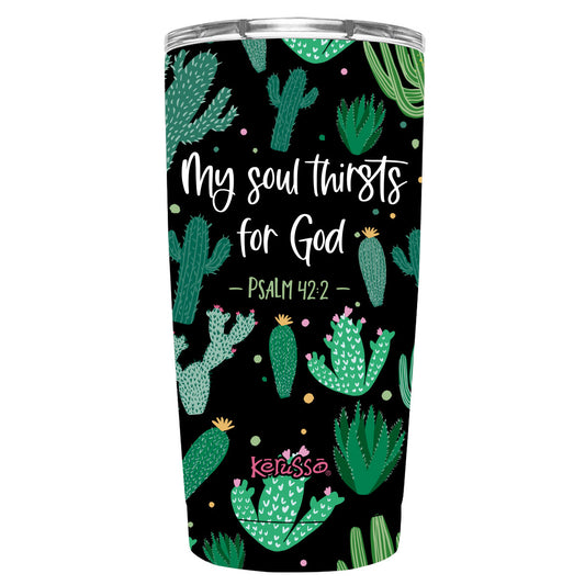 Kerusso 20 oz Stainless Steel Tumbler Cactus Kerusso® accessories Cup Drinkware