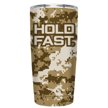 HOLD FAST 20 oz Stainless Steel Tumbler Digital Desert Camo HOLD FAST® accessories Cup Drinkware Tumbler