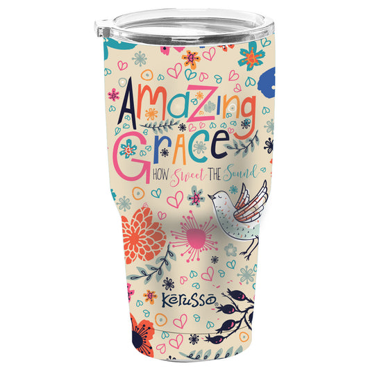 Kerusso 30 oz Stainless Steel Tumbler Amazing Grace Kerusso® accessories Cup Drinkware