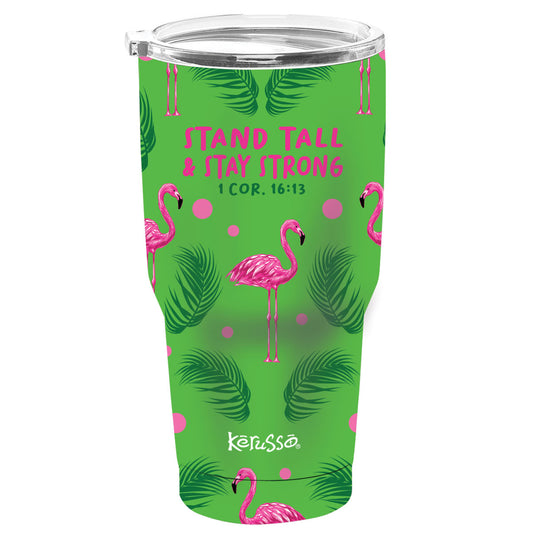 Kerusso 30 oz Stainless Steel Tumbler Flamingo Kerusso® accessories Cup Drinkware