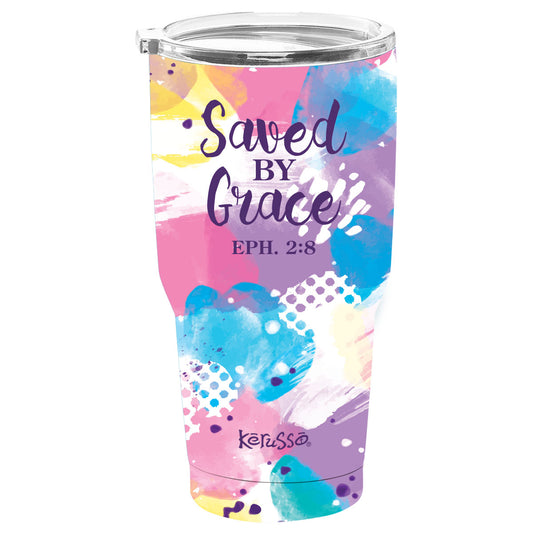 Kerusso 30 oz Stainless Steel Tumbler Saved By Grace Kerusso® accessories Cup Drinkware