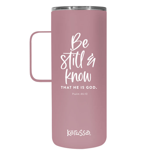 Kerusso 22 oz Stainless Steel Mug With Handle Be Still & Know Kerusso® accessories Cup Drinkware