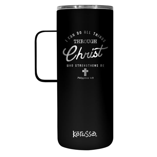 Kerusso 22 oz Stainless Steel Mug With Handle I Can Do All Things Kerusso® accessories Cup Drinkware