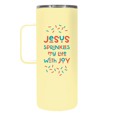 Kerusso 22 oz Stainless Steel Mug With Handle Jesus Sprinkles Kerusso® accessories Cup Drinkware