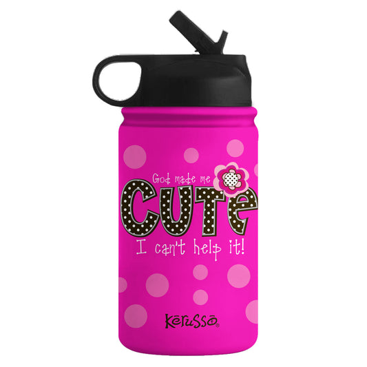 Kerusso 12 oz Stainless Steel Sport Bottle Cute Kerusso® accessories Cup Drinkware