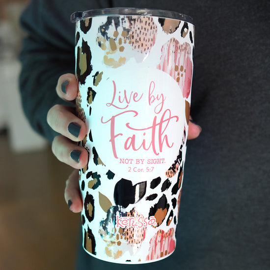 Kerusso 20 oz Stainless Steel Tumbler Live By Faith Kerusso® accessories Cup Drinkware