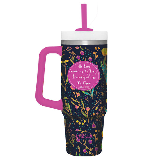 Kerusso 30 oz Stainless Steel Mug With Straw Everything Beautiful Kerusso® accessories Cup Drinkware