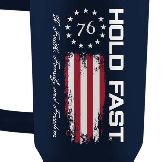 HOLD FAST 40 oz Stainless Steel Mug With Straw 76 Flag HOLD FAST® accessories Cup Drinkware Tumbler