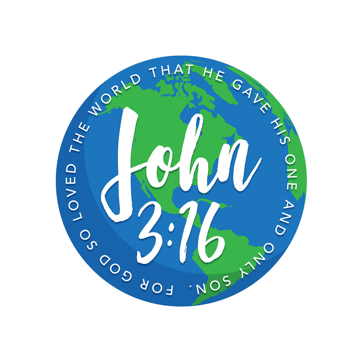 Kerusso John 3:16 World Sticker Kerusso® accessories Decal / Stickers