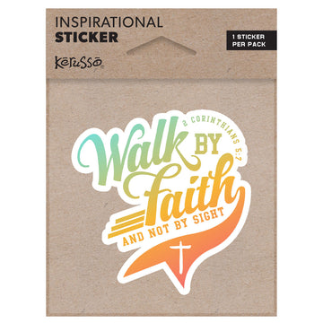 Kerusso Walk by Faith Script Sticker Kerusso® accessories Decal / Stickers